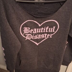 Beautiful disaster off shoulder top